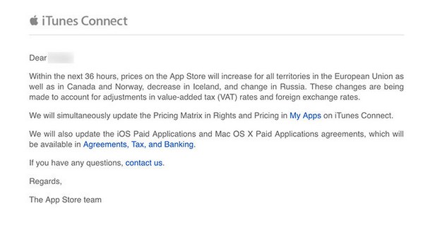 Mail appli augmente apple