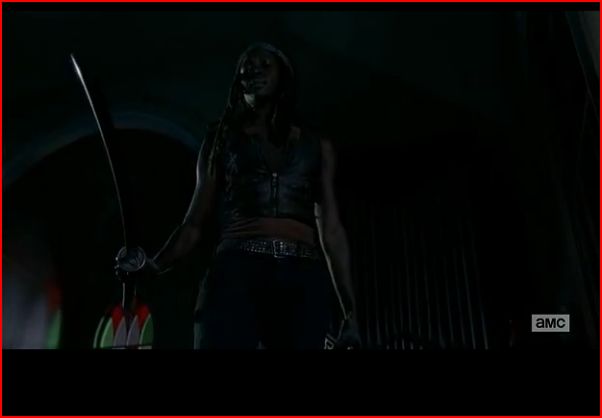 Michonne sabre saison 5 ep3